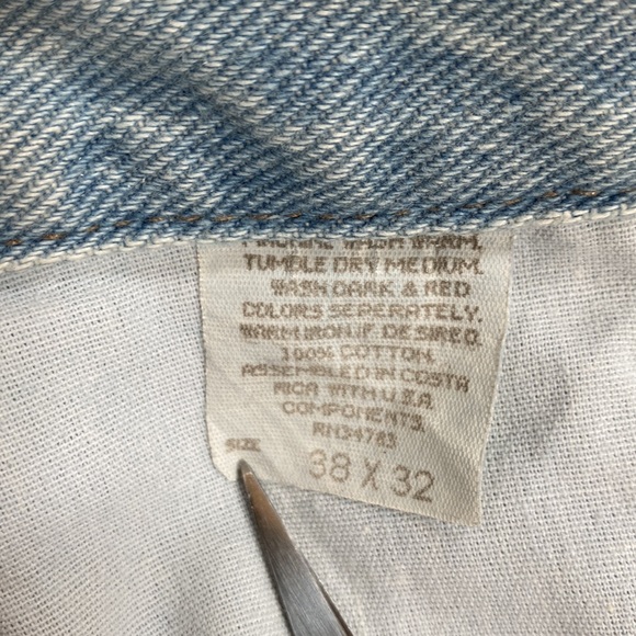 VTG Lee Relaxed Fit Eurobleach Jeans, Size 38 / 32 - Picture 12 of 13